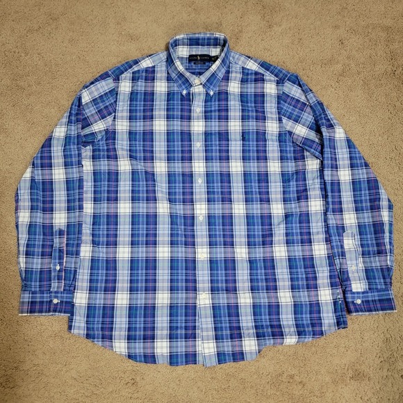 Polo Ralph Lauren Performance Shirt Mens XXL Multicolor Plaid LS Stretch - Picture 2 of 5